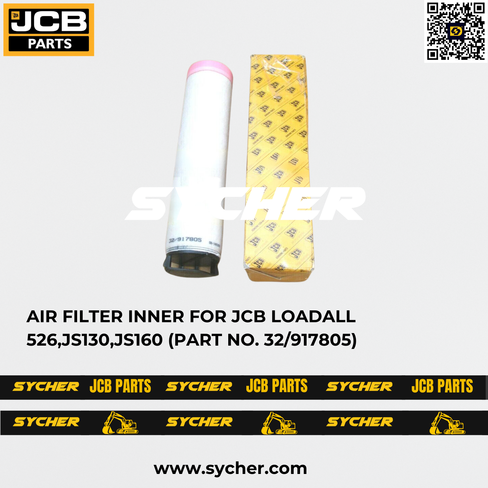 AIR FILTER INNER FOR JCB LOADALL 526,JS130,JS160 (PART NO. 32/917805)