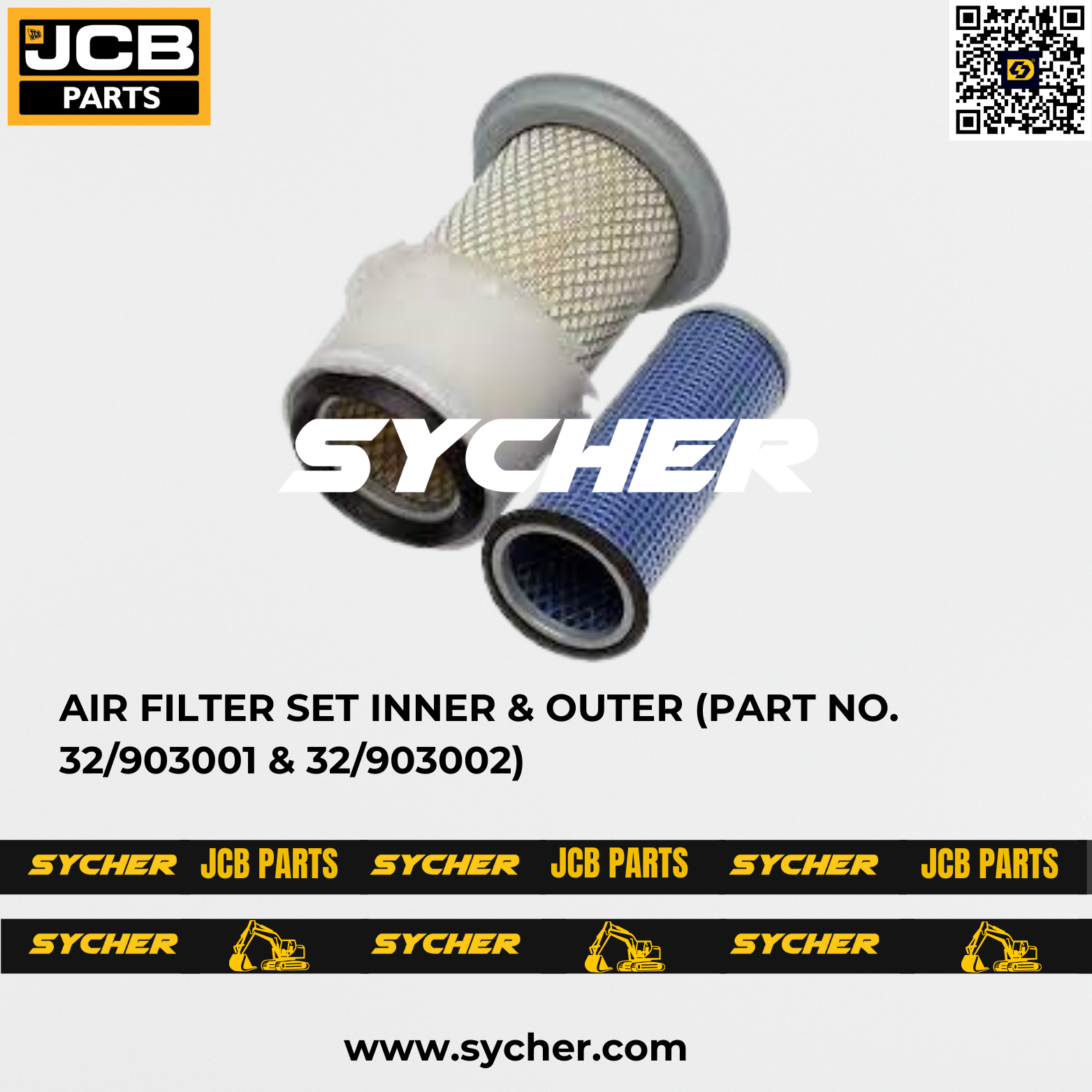 AIR FILTER SET INNER & OUTER (PART NO. 32/903001 & 32/903002)