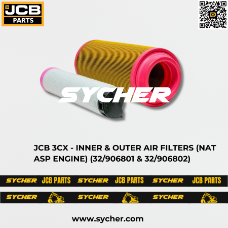 JCB 3CX - INNER & OUTER AIR FILTERS (NAT ASP ENGINE) (32/906801 & 32/906802)