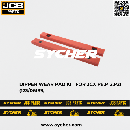 JCB DIPPER WEAR PAD KIT FOR 3CX P8,P12,P21 (123_06189,