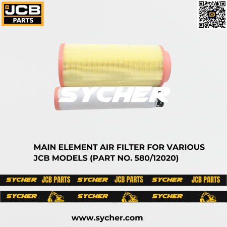 MAIN ELEMENT AIR FILTER FOR VARIOUS JCB MODELS (PART NO. 580/12020)