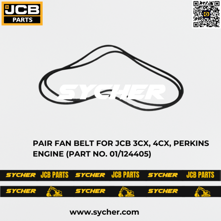 PAIR FAN BELT FOR JCB 3CX, 4CX, PERKINS ENGINE (PART NO. 01/124405)