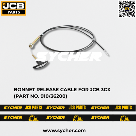 BONNET RELEASE CABLE FOR JCB 3CX (PART NO. 910/36200)