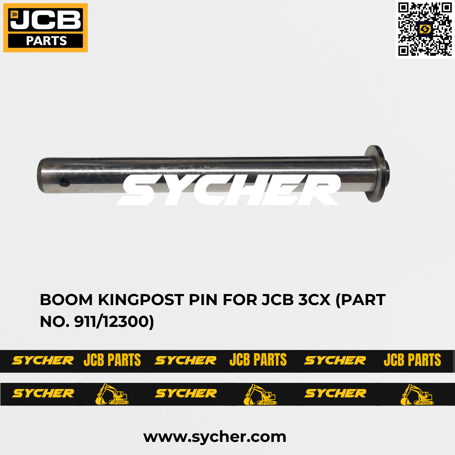 BOOM KINGPOST PIN FOR JCB 3CX (PART NO. 911/12300)