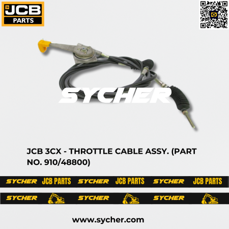 JCB 3CX - THROTTLE CABLE ASSY. (PART NO. 910/48800)