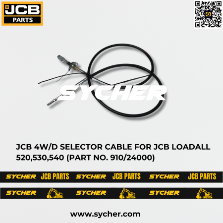 JCB 4W/D SELECTOR CABLE FOR JCB LOADALL 520,530,540 (PART NO. 910/24000)