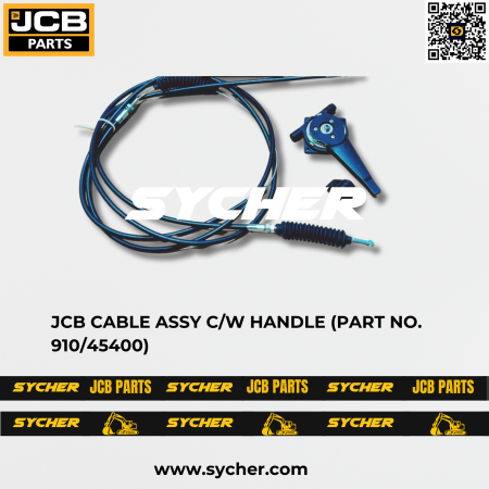 JCB CABLE ASSY C/W HANDLE (PART NO. 910/45400)