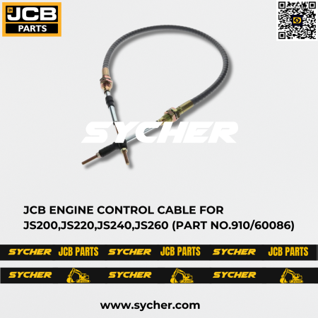 JCB ENGINE CONTROL CABLE FOR JS200,JS220,JS240,JS260 (PART NO.910/60086)