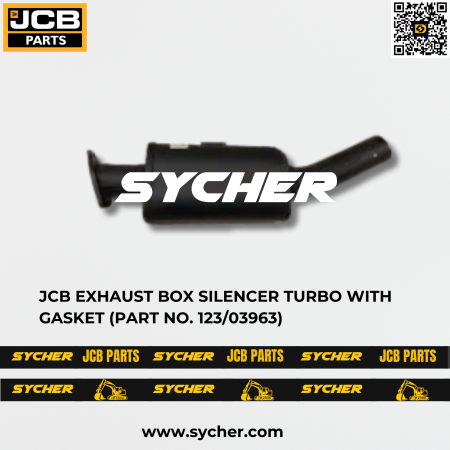 JCB EXHAUST BOX SILENCER TURBO WITH GASKET (PART NO. 123/03963)