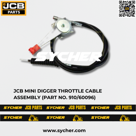 JCB MINI DIGGER THROTTLE CABLE ASSEMBLY (PART NO. 910/60096)