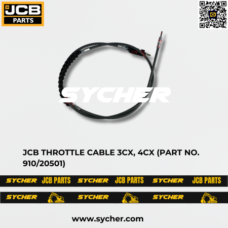 JCB THROTTLE CABLE 3CX, 4CX (PART NO. 910/20501)