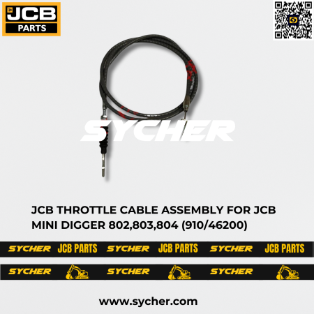 JCB THROTTLE CABLE ASSEMBLY FOR JCB MINI DIGGER 802,803,804 (910/46200)
