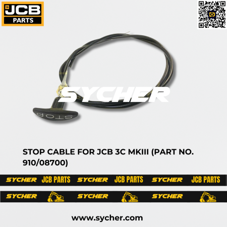 STOP CABLE FOR JCB 3C MKIII (PART NO. 910/08700)