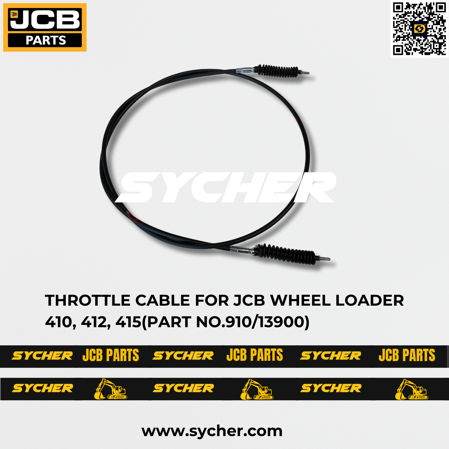 THROTTLE CABLE FOR JCB WHEEL LOADER 410, 412, 415(PART NO.910/13900)