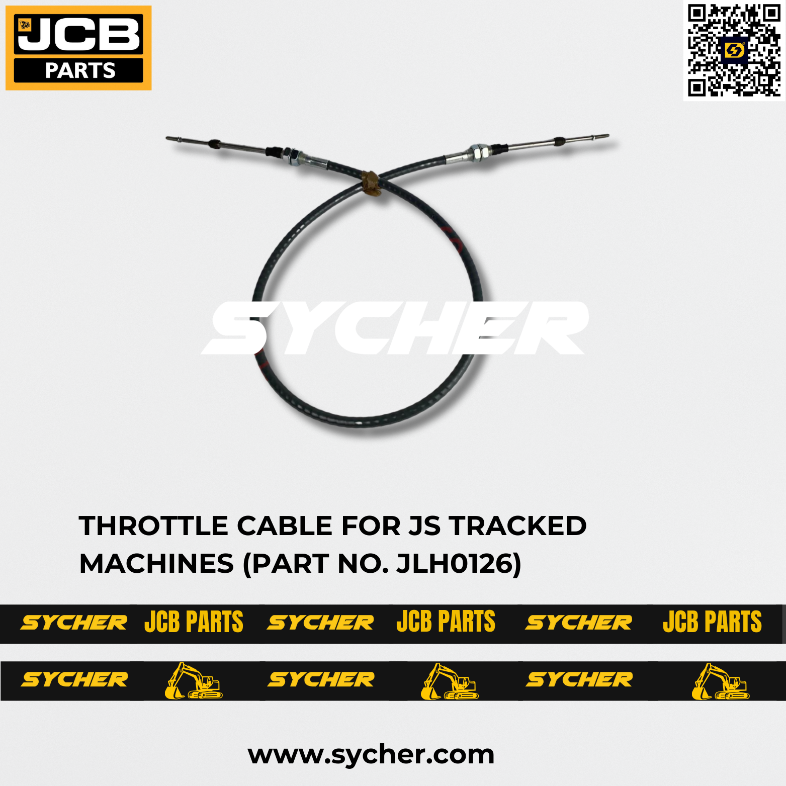 THROTTLE CABLE FOR JS TRACKED MACHINES (PART NO. JLH0126)