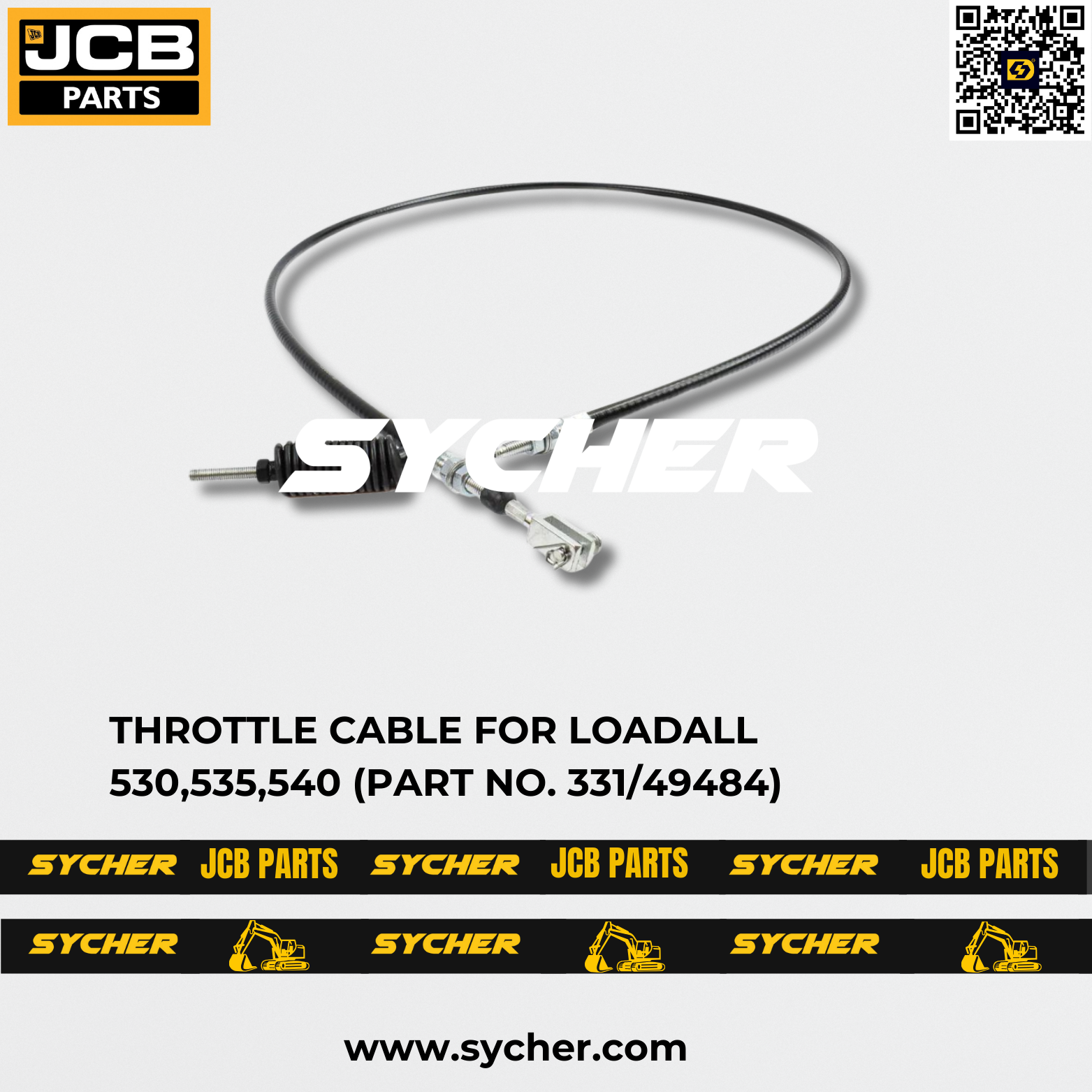 THROTTLE CABLE FOR LOADALL 530,535,540 (PART NO. 331/49484)