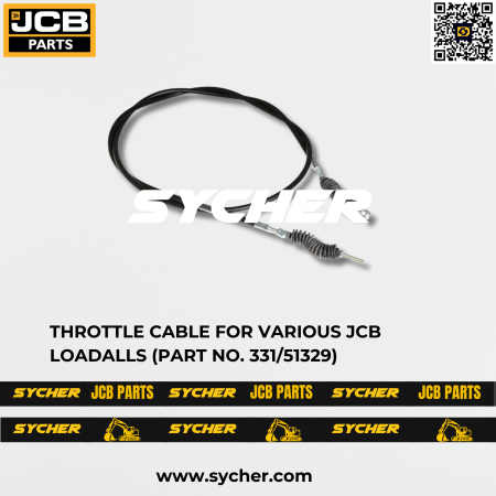 THROTTLE CABLE FOR VARIOUS JCB LOADALLS (PART NO. 331/51329)