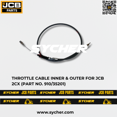 THROTTLE CABLE INNER & OUTER FOR JCB 2CX (PART NO. 910/35201)