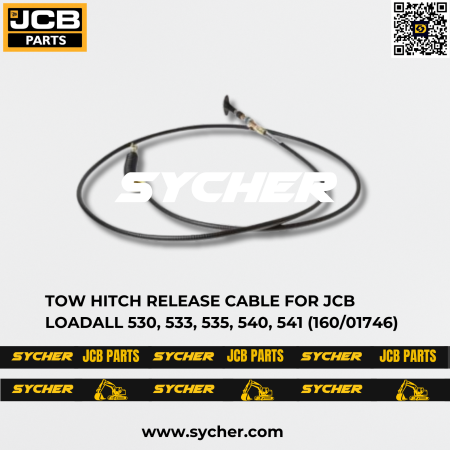 TOW HITCH RELEASE CABLE FOR JCB LOADALL 530, 533, 535, 540, 541 (160/01746)