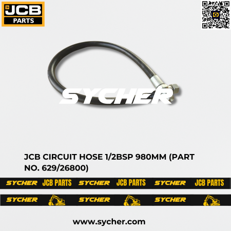 JCB CIRCUIT HOSE 1/2BSP 980MM (PART NO. 629/26800)