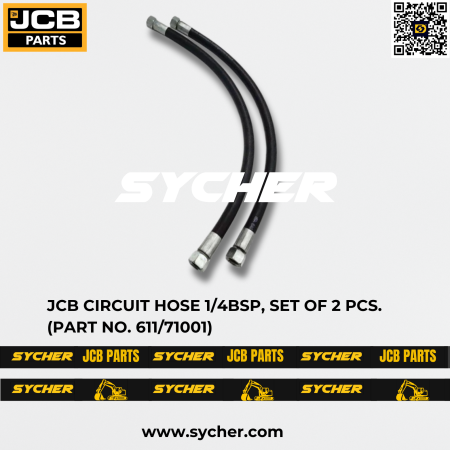 JCB CIRCUIT HOSE 1/4BSP, SET OF 2 PCS. (PART NO. 611/71001)