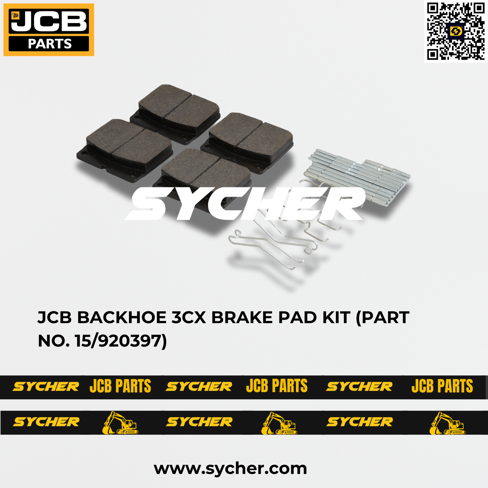 JCB BACKHOE 3CX BRAKE PAD KIT (PART NO. 15/920397)