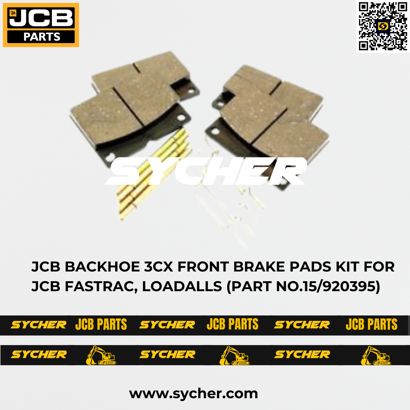 JCB BACKHOE 3CX FRONT BRAKE PADS KIT FOR JCB FASTRAC, LOADALLS (PART NO.15/920395)